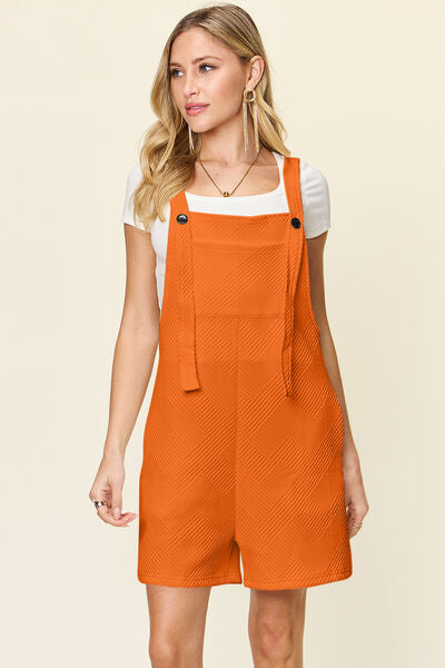 Double Take Full Size Texture Sleeveless Romper - Munsieur