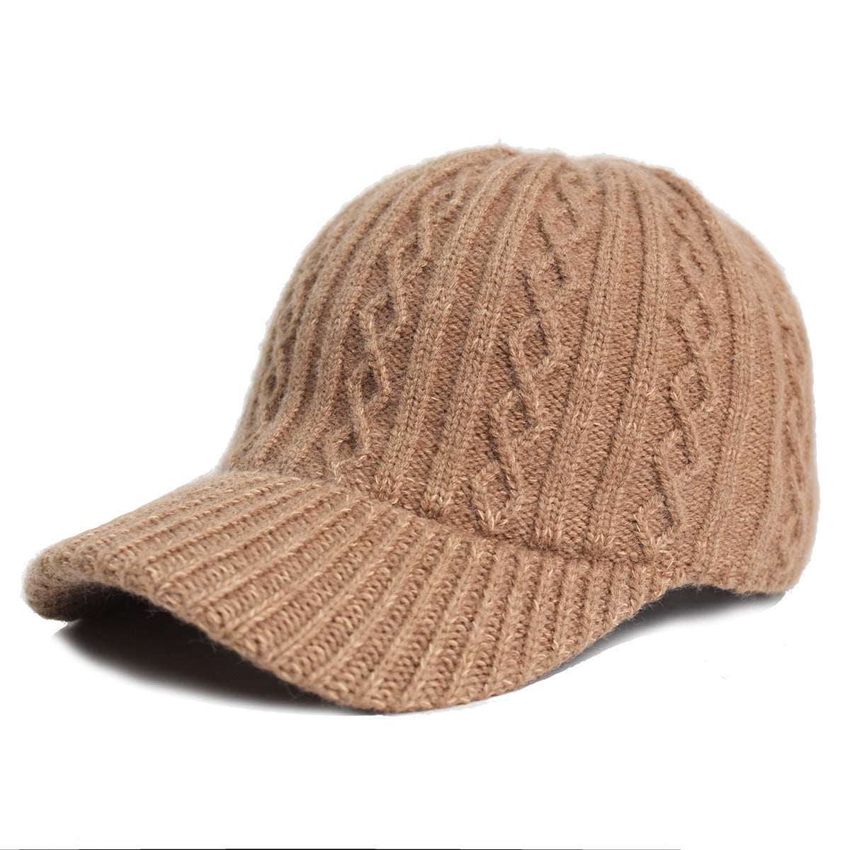 Knitting Wool Baseball Cap Korean Warm Solid Color Light Plate Peaked Hat