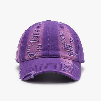 Distressed Adjustable Cotton Baseball Cap - Munsieur