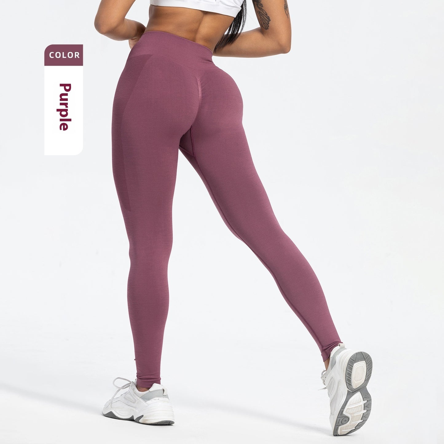 Women's Sports Fitness Seamless Hip Raise High Waist Yoga Leggings