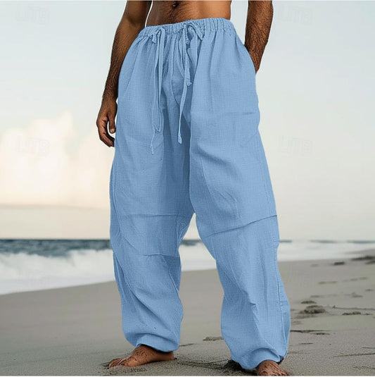 Beach Straight-leg Joggers Plain Color Comfortable Daily Street - Munsieur