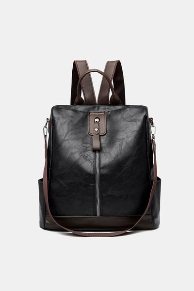 Stylish PU Leather Large Backpack for Everyday Use - Munsieur
