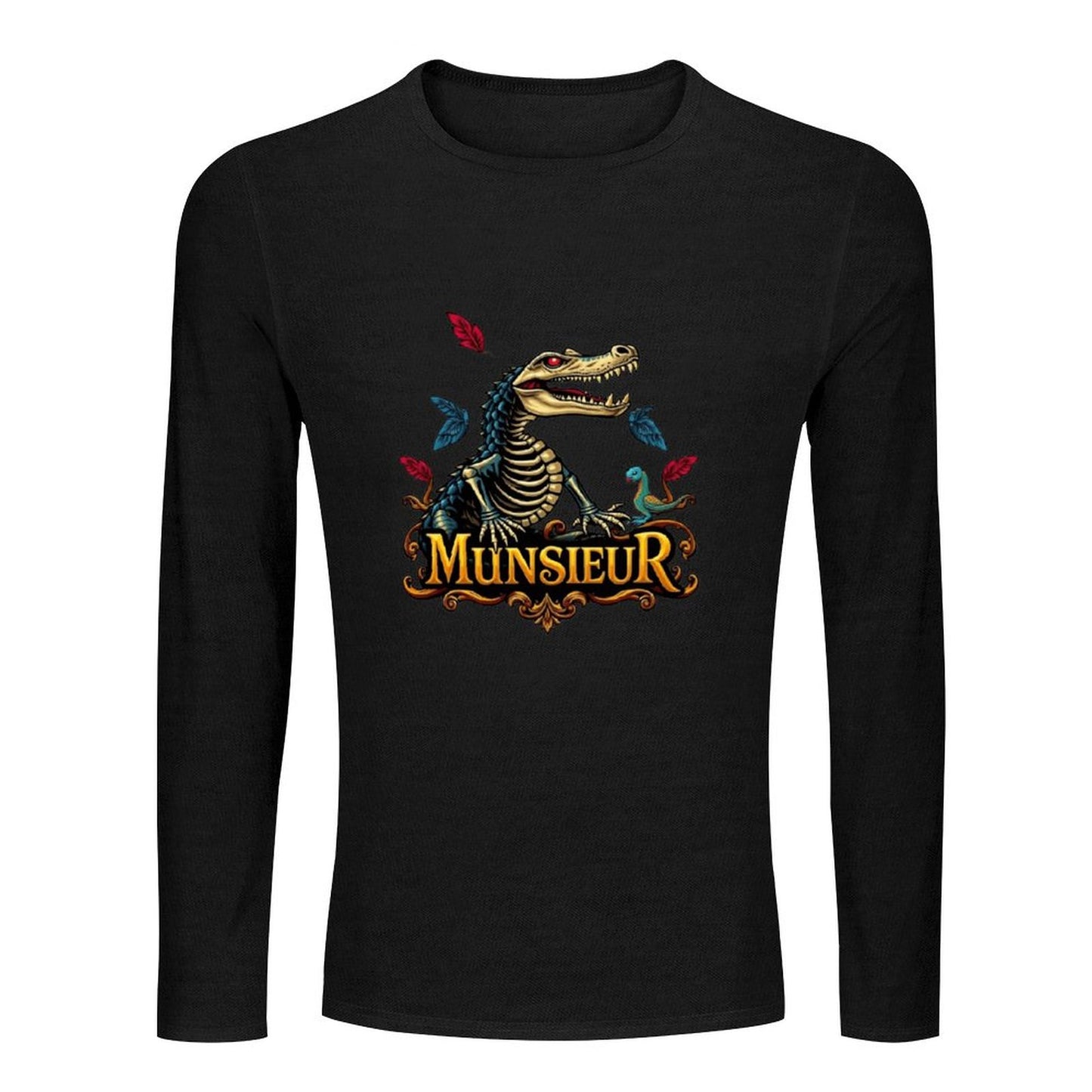 Munsieur Long Sleeve Tee for Men: Relaxed Fit with a Modern Edge - Munsieur