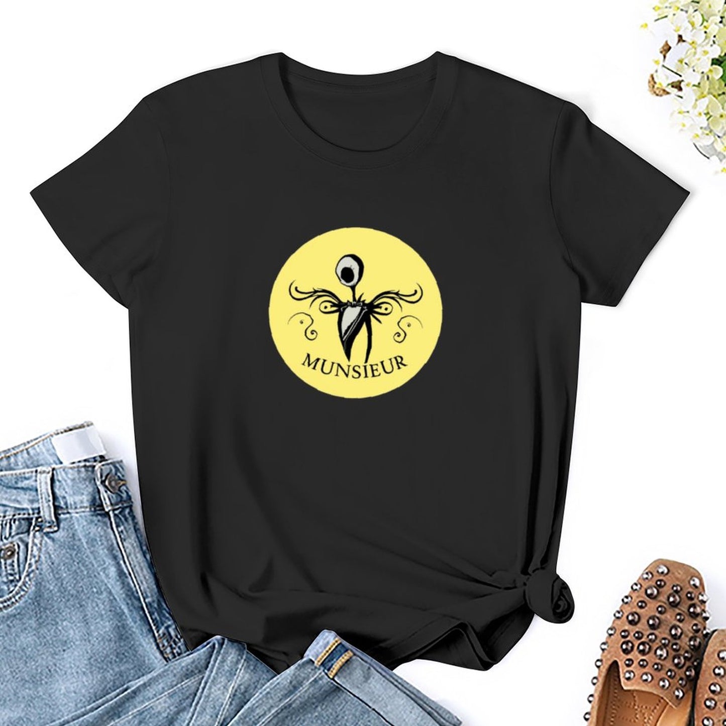 Women's Munsieur T-shirt Halloween Collection 'Grim" Designer Streetwear for Her