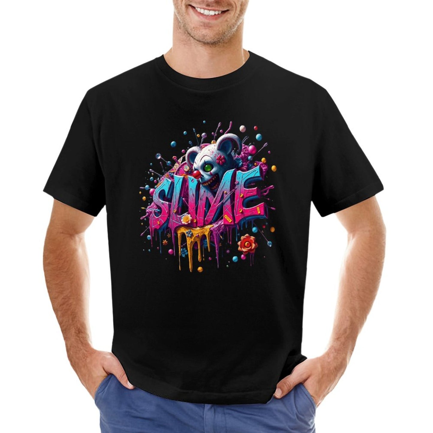 Munsieur New Skool Tee for Men – "Slime" Graphic Streetwear Tee