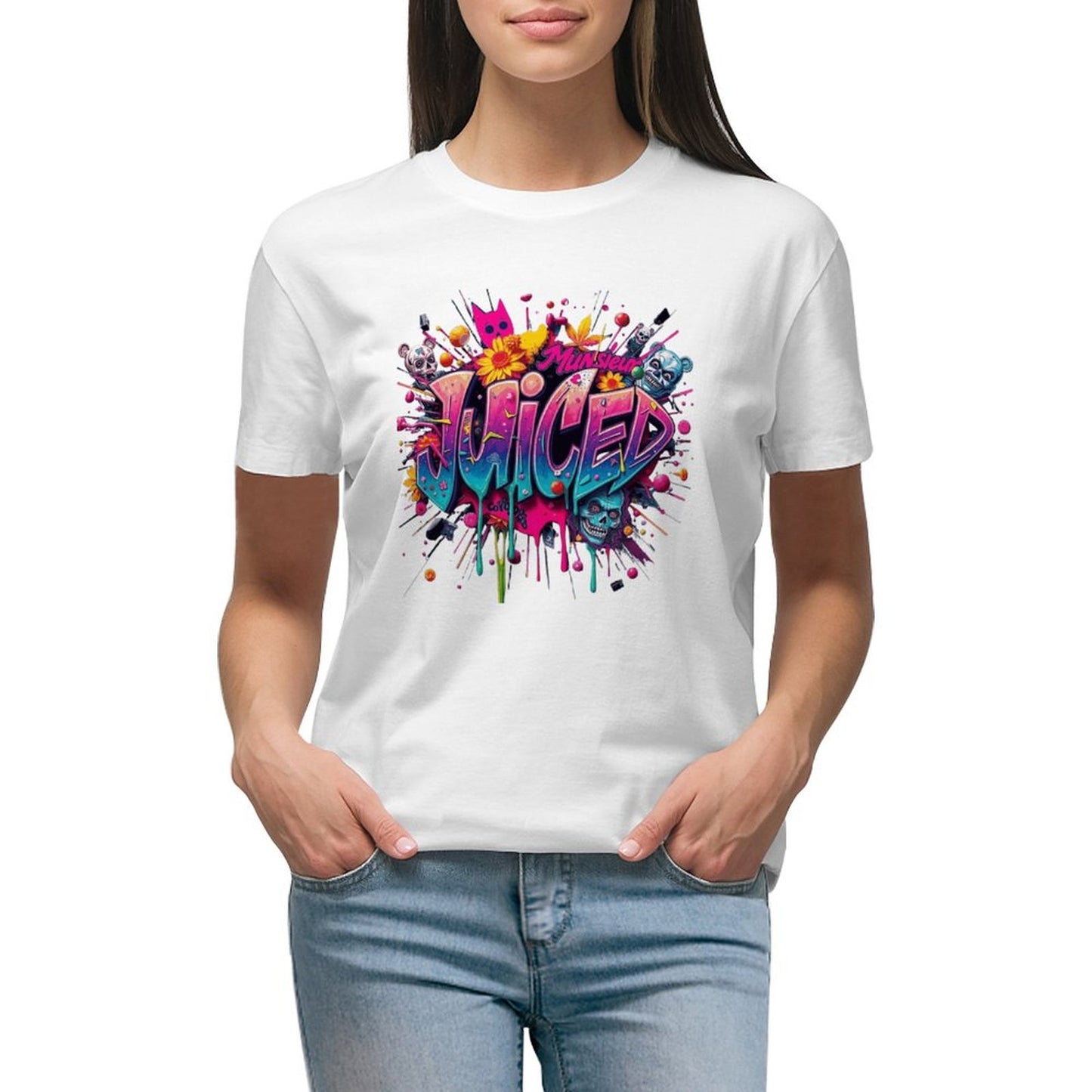 Women's T-shirt Streetwear Design "Juiced" Crown Co. π