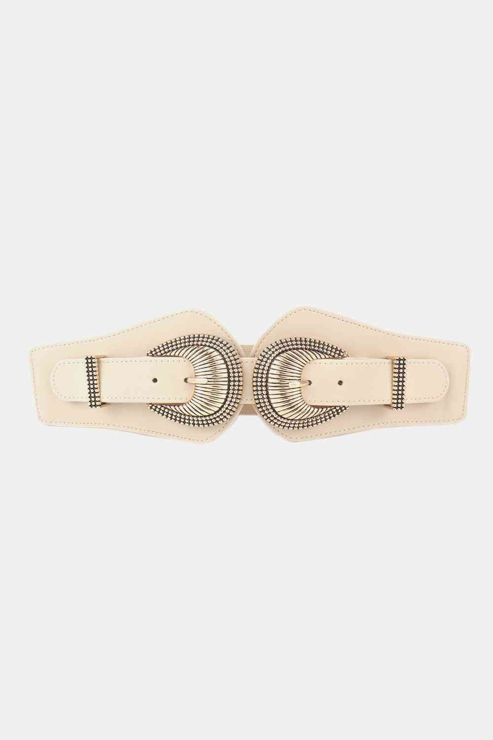 Shell Double Buckle Elastic Wide Belt - Munsieur