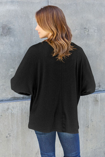 Double Take Full Size Round Neck Long Sleeve T-Shirt - Munsieur