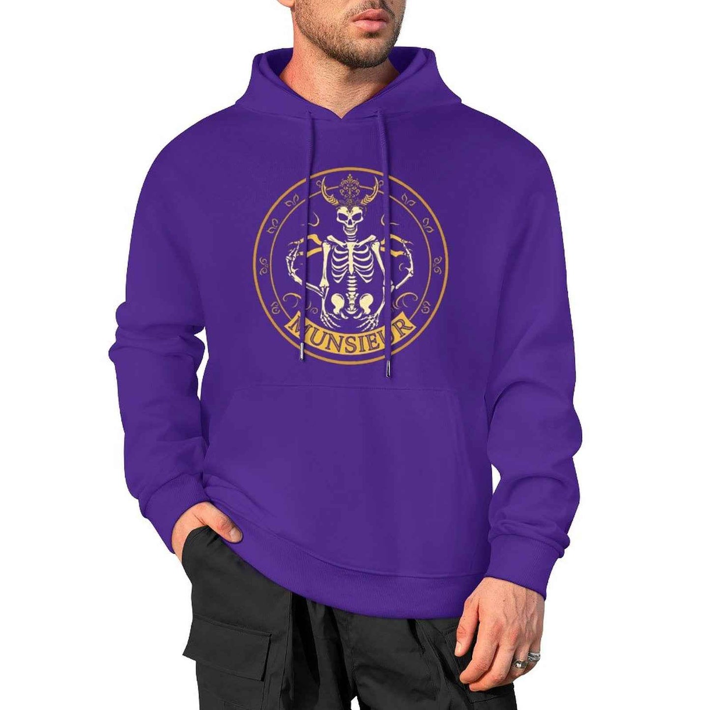 Munsieur Shadow Reaper: Luxe Skull Hoodie for Men - Munsieur