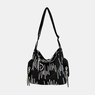 Contrast Texture Shoulder Bag - Munsieur