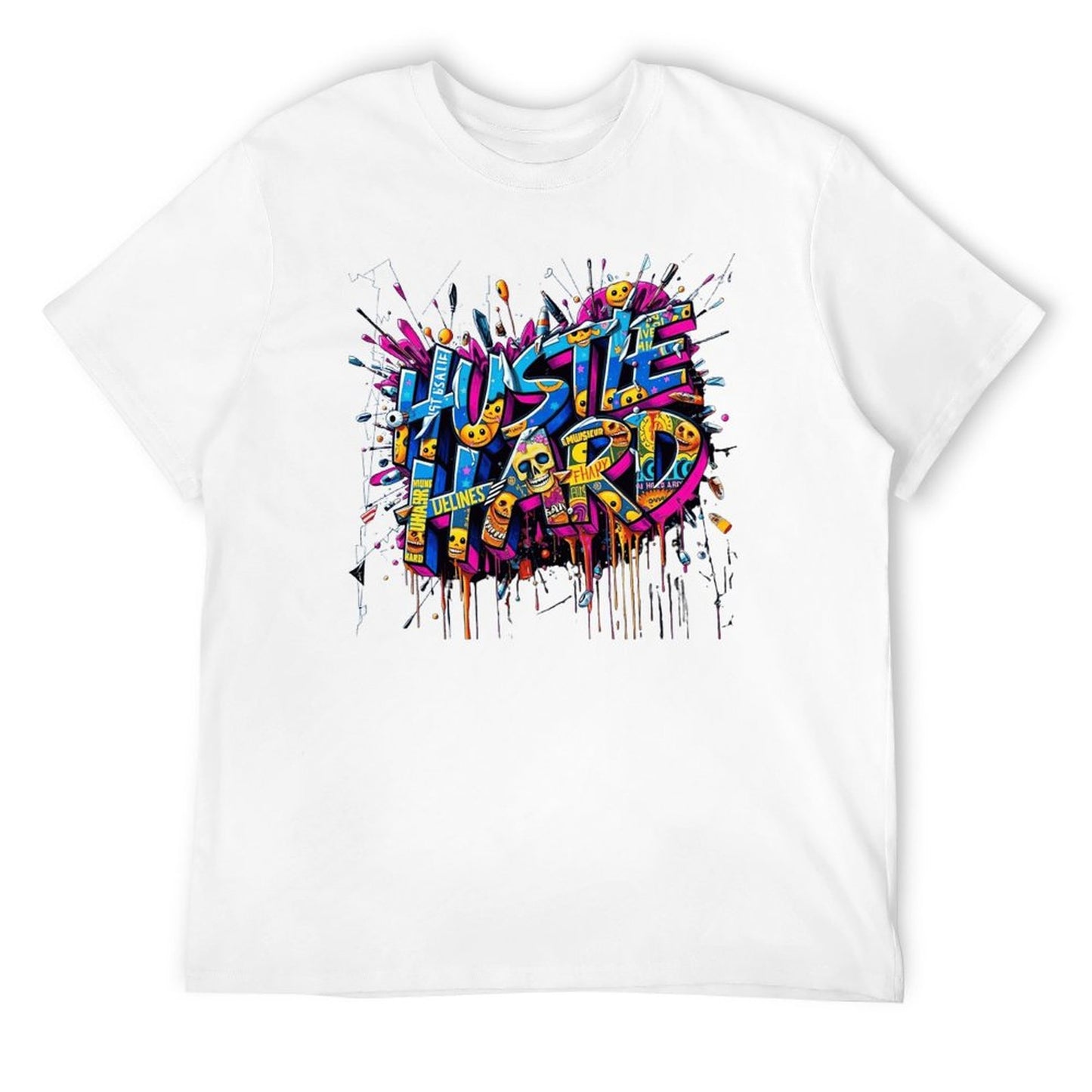 Men's Tee "Hustle Hard" Streetwear Design