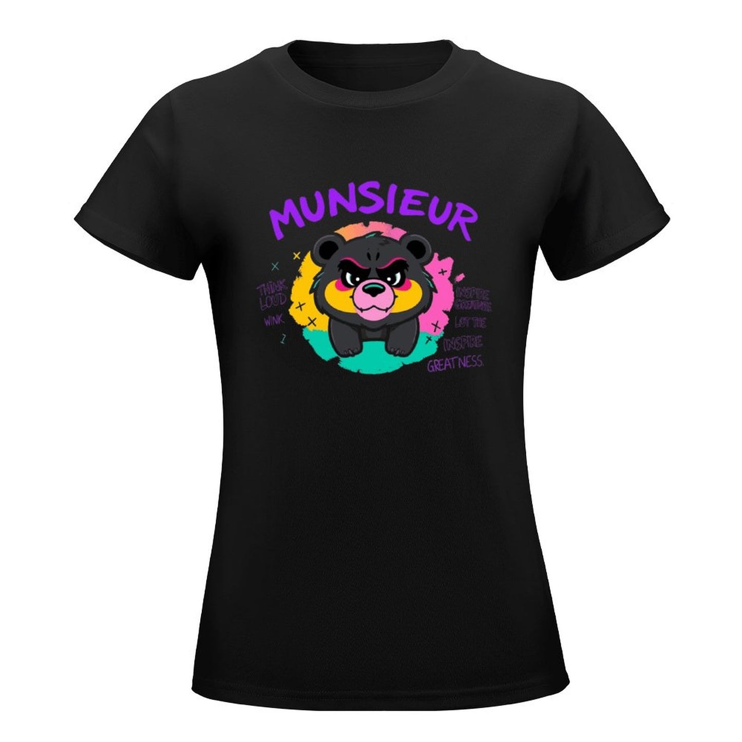 Women's Munsieur T-shirt "Think Loud" Teddy Bear T-shirt