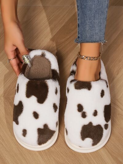 Animal Print Faux Fur Slippers - Munsieur