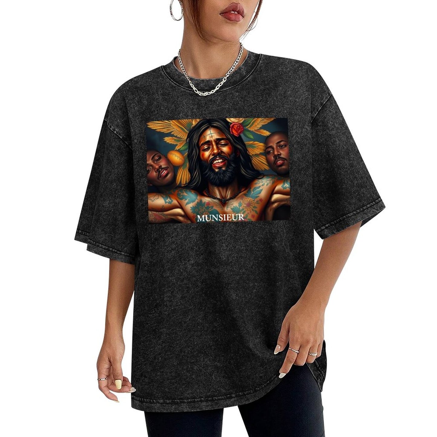 Women's Washed Vintage T-Shirt "Tyrone" Streetwear Style "Collectors Item"