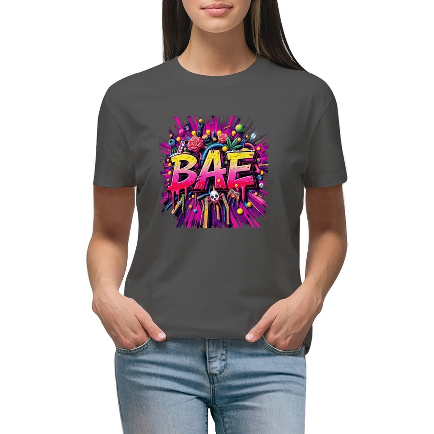 T-Shirts for Women "Bae" Streetwear Crown Co. π