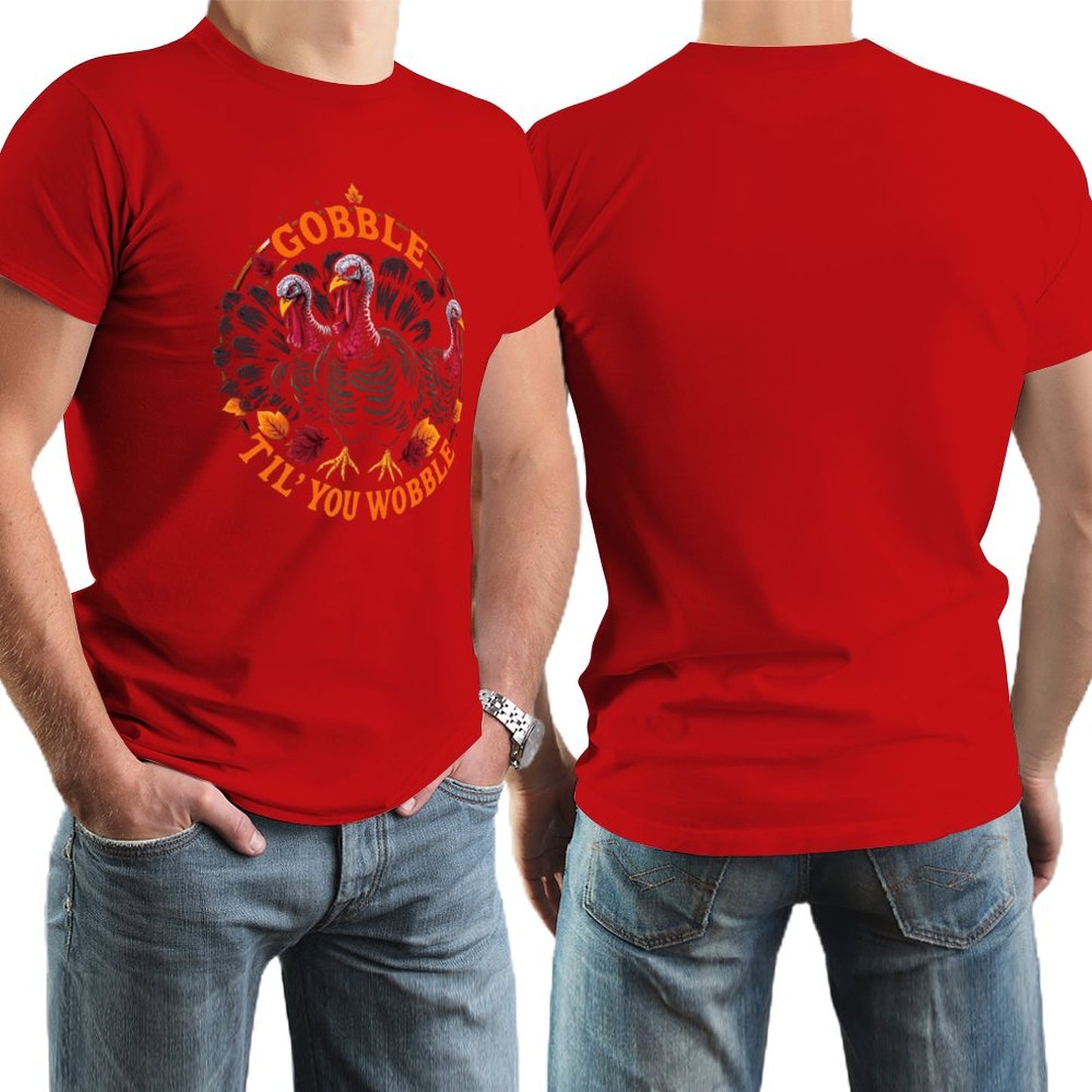 **SALE** Munsieur Men's Tee Thanksgiving Collection "Gobble Til' You Wobble"