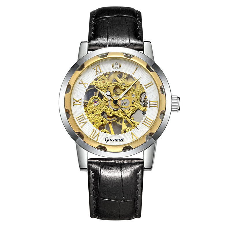 Strip Hollow Gold Manual Mechanical Watch