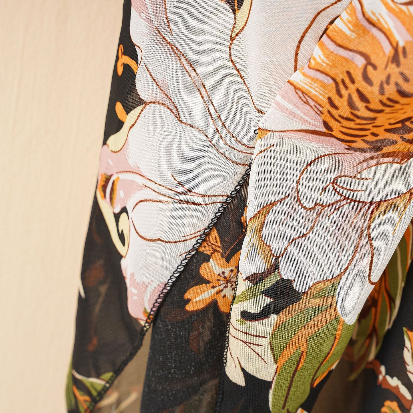 Women's Fashion Tassel Floral Print Swimwear Cover