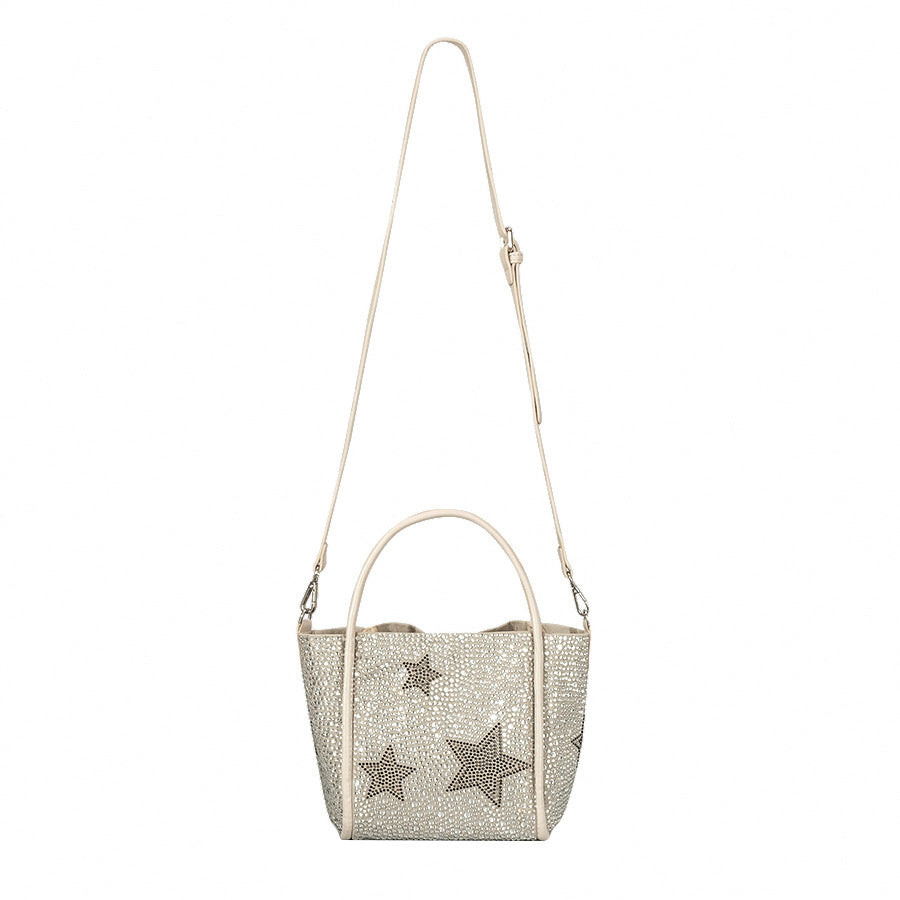 Autumn And Winter Rhinestone Shopping Handbag For Women