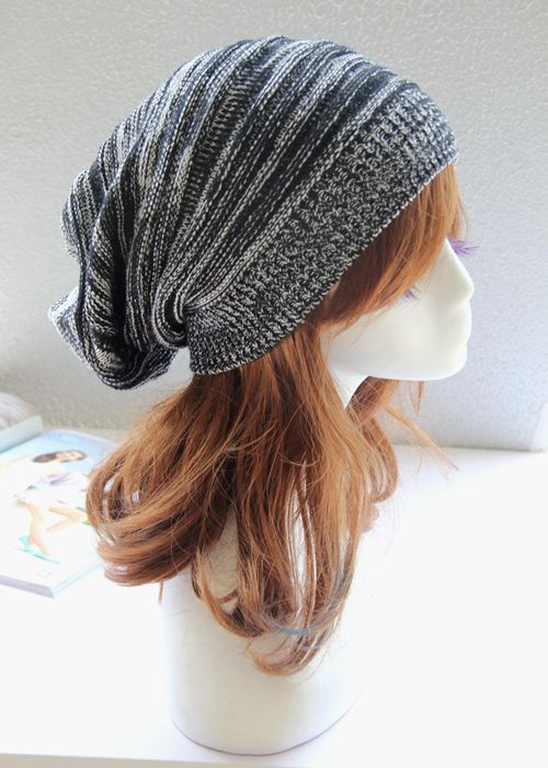 Two-color Melaleuca Pleated Warm Pile Hat