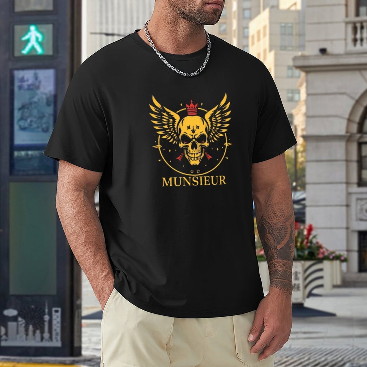 Men's Munsieur Branded Tee "Skull King" Streetwear Design