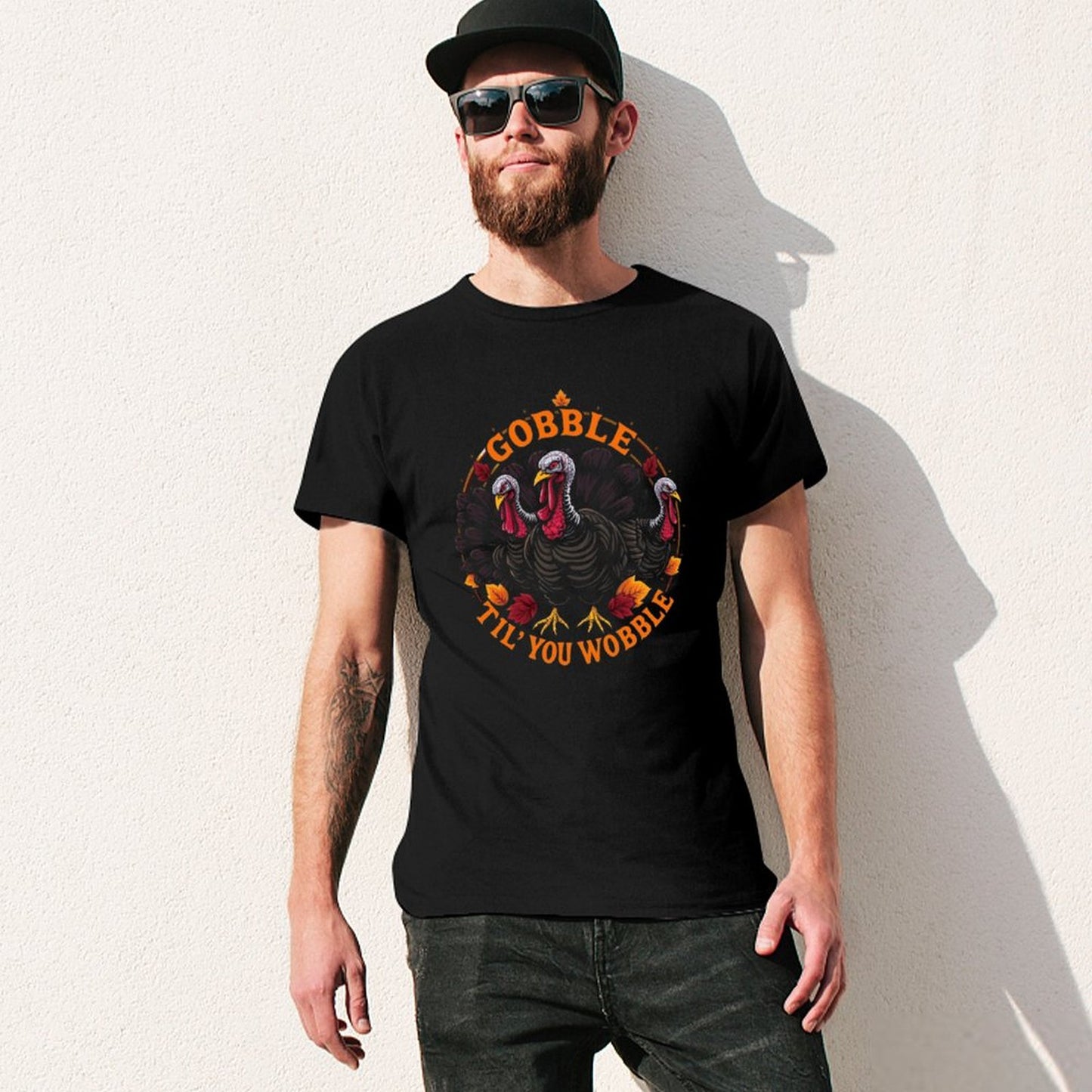 **SALE** Munsieur Men's Tee Thanksgiving Collection "Gobble Til' You Wobble"