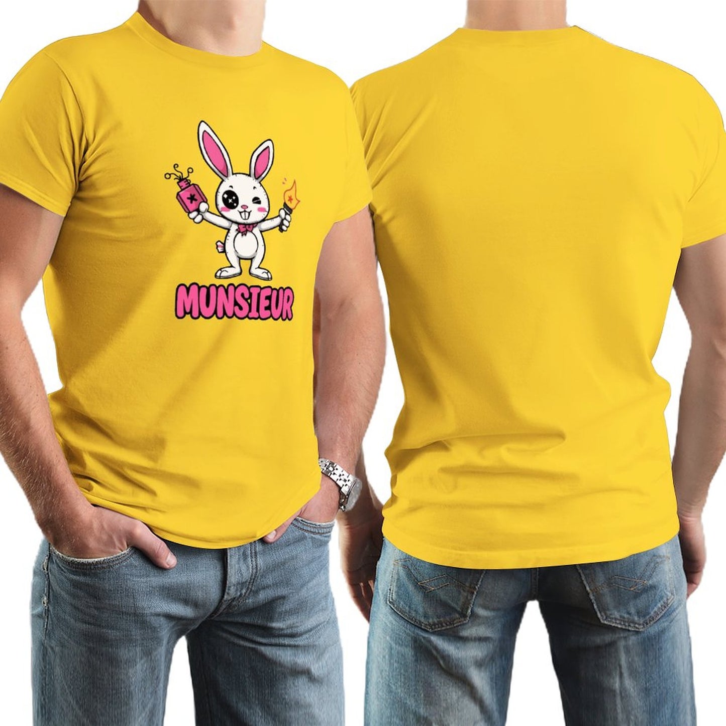 Munsieur Tee for Men Easter Bunny Collection "Strike" Designer Tee