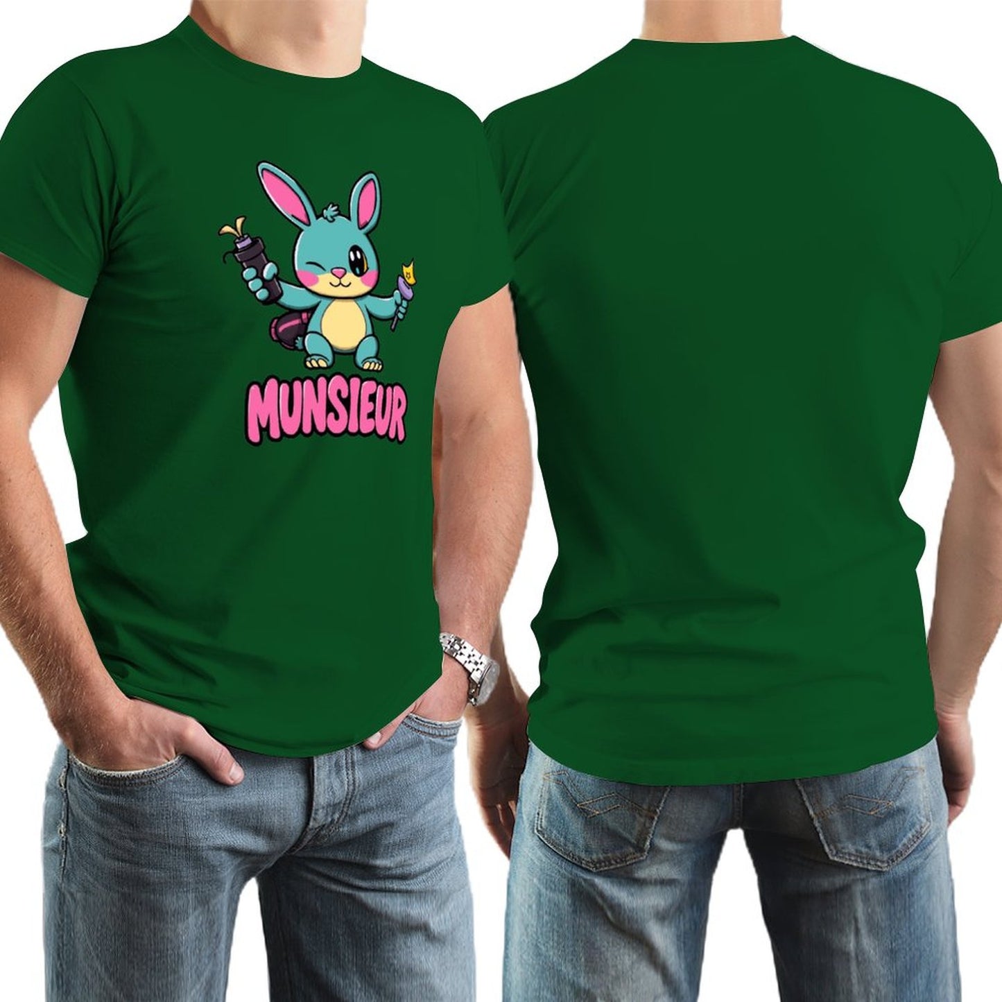 Munsieur Men's Tee Easter Bunny Collection "Blaze" Designer Tee for Easter