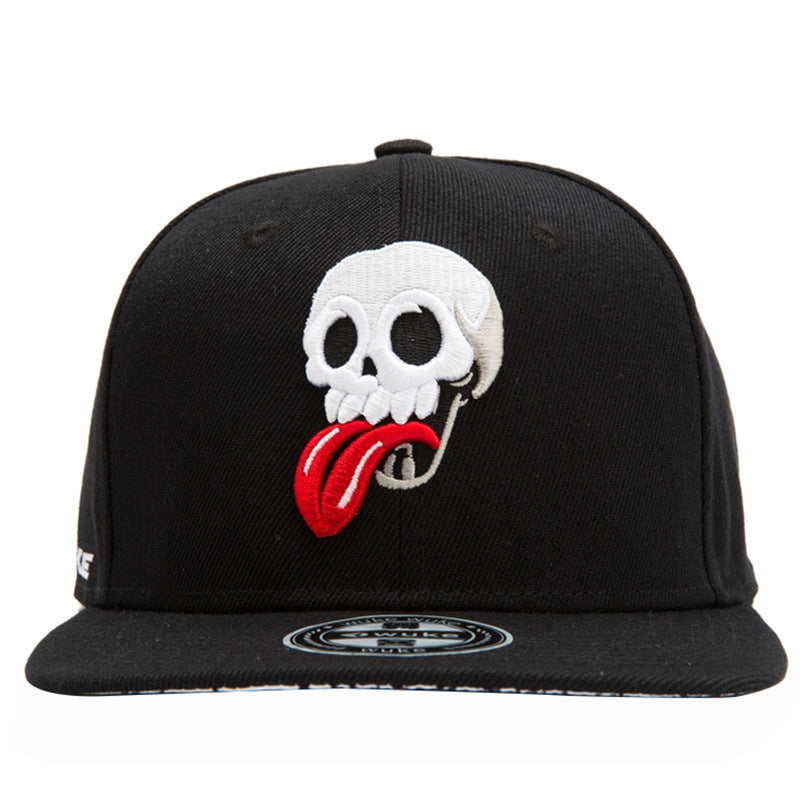 Hip Hop Edge Fashion Skull Embroidery Baseball Hat
