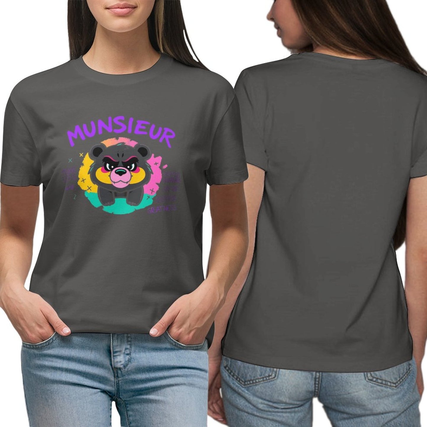 Women's Munsieur T-shirt "Think Loud" Teddy Bear T-shirt