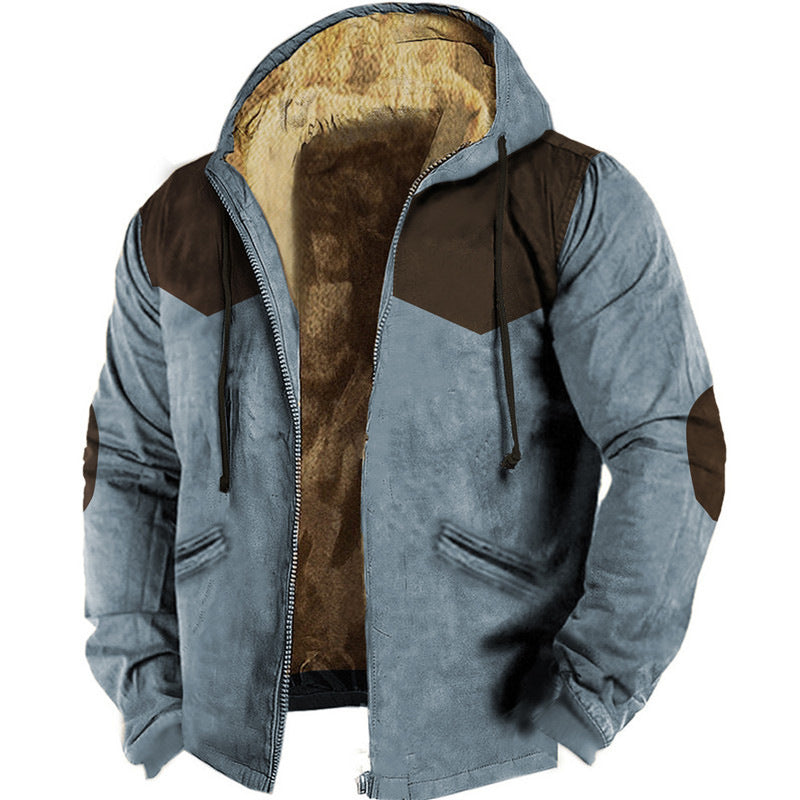 3D Printed Hood Lining Cotton-padded Coat