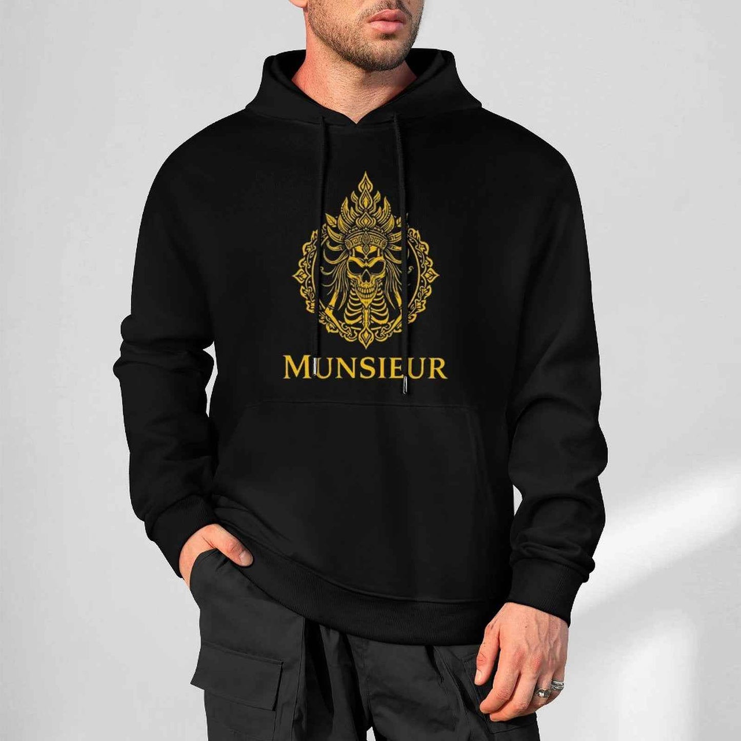 Munsieur Phantom Threads: Skull Edition Hoodie for Men - Munsieur