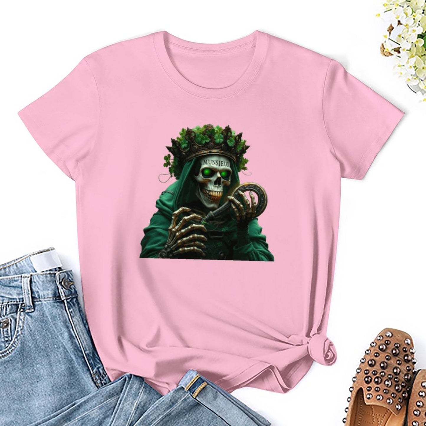 Munsieur St. Patrick's Day Collection T-Shirt for Women – Celtic Goddess Drip