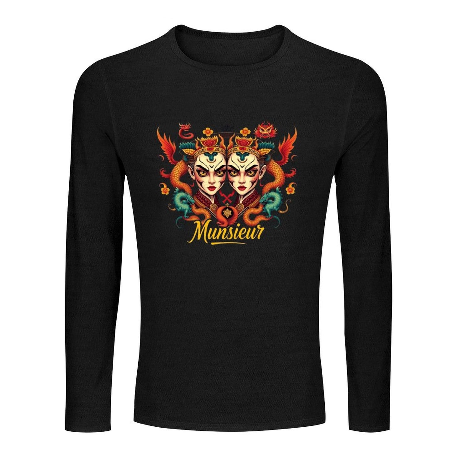 Munsieur Long Sleeve Tee for Men: Perfect for Layering and Standalone Wear - Munsieur