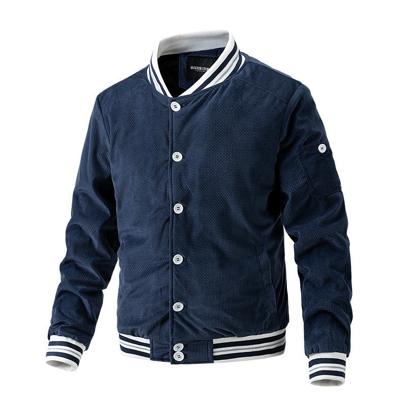 Men's Autumn And Winter Corduroy Coat Trendy Long-Sleeve