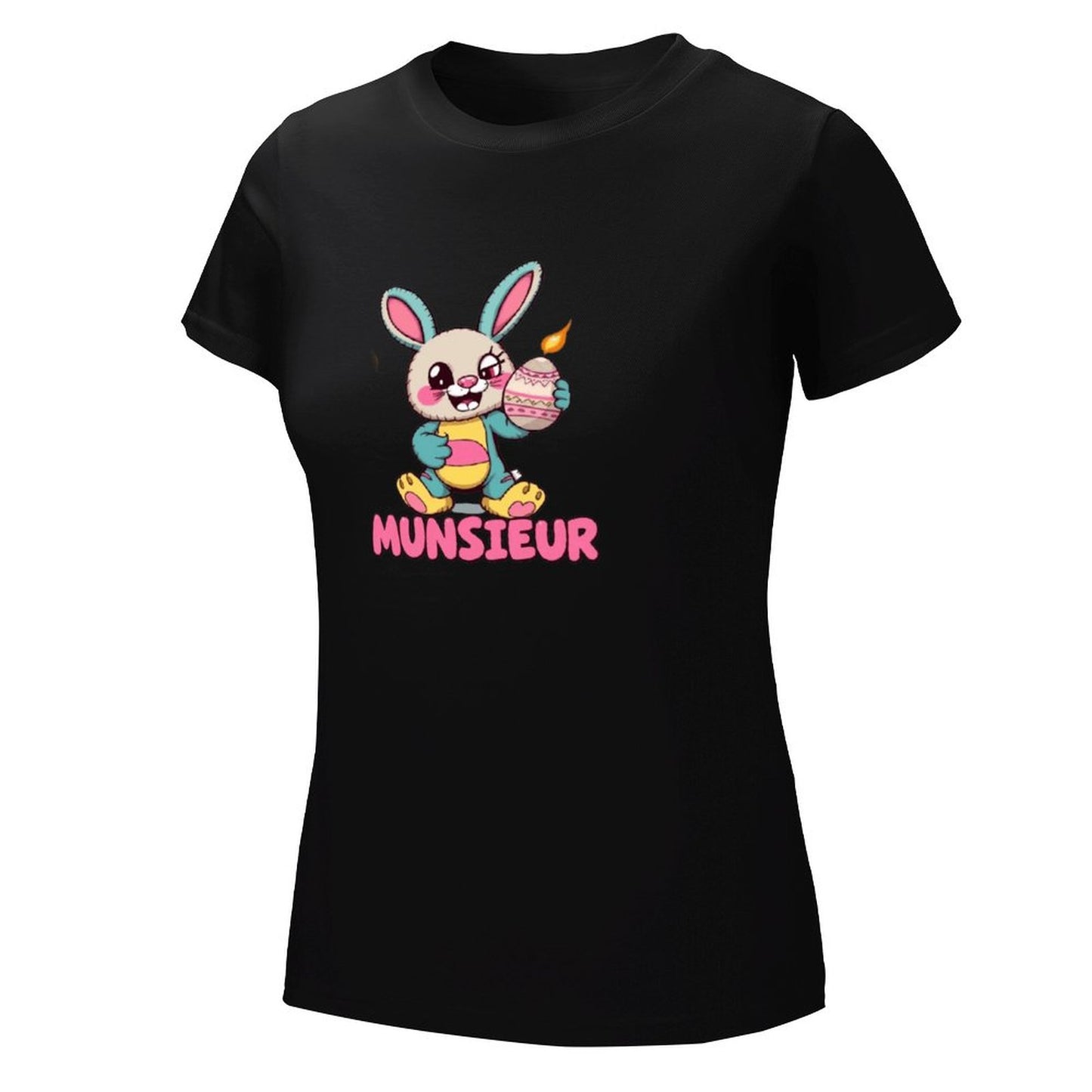 Easter Collection Munsieur Brand T-shirt for Women "Bunny Boom" Designer Streetwear for Her