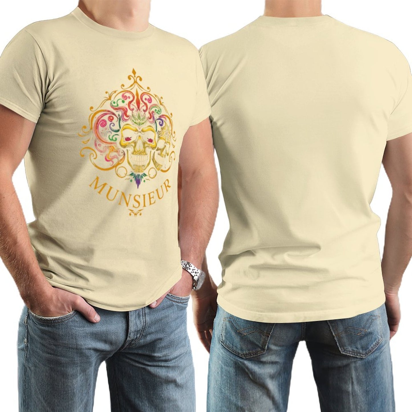 Men's Munsieur Brand Tee "Mardi Gras" Streetwear Design