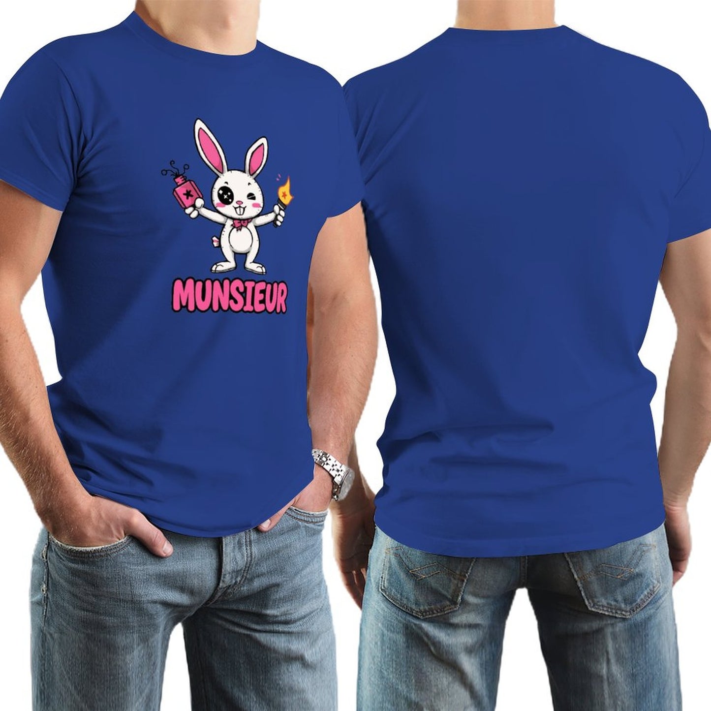 Munsieur Tee for Men Easter Bunny Collection "Strike" Designer Tee