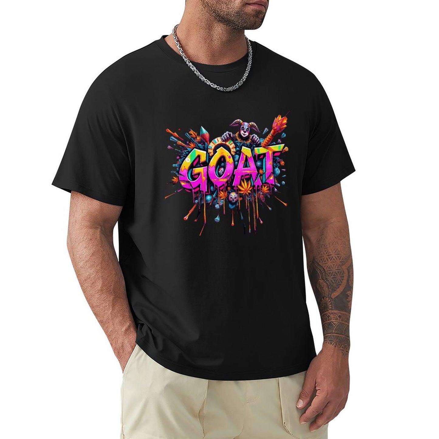 Munsieur New Skool Tee for Men – "GOAT" Elite Legacy Streetwear Tee