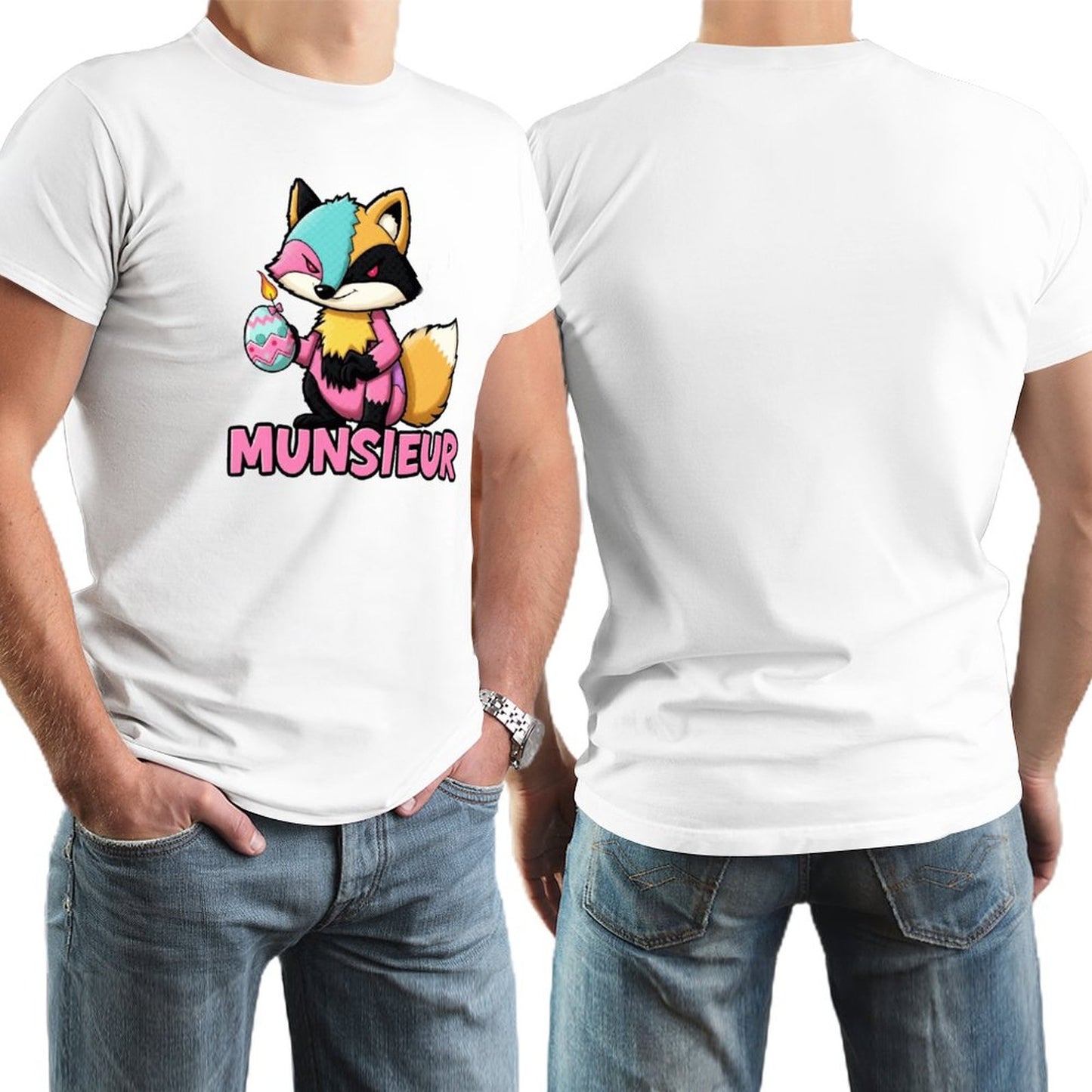 Munsieur Men's Tee Easter Collection "Sly Fox" Designer Tee