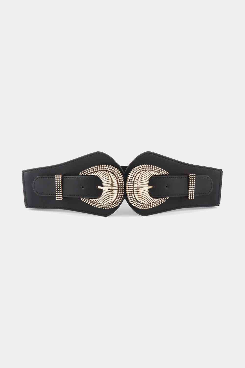 Shell Double Buckle Elastic Wide Belt - Munsieur