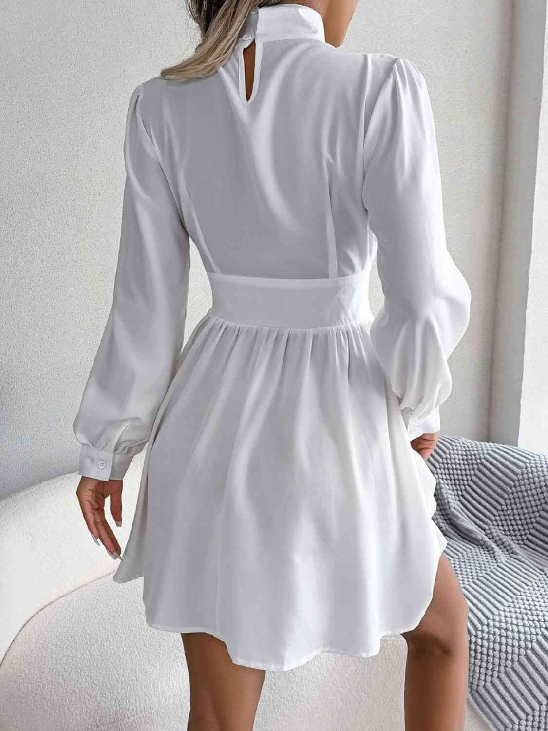 Cutout Turtle A-Line Mini Dress - Munsieur