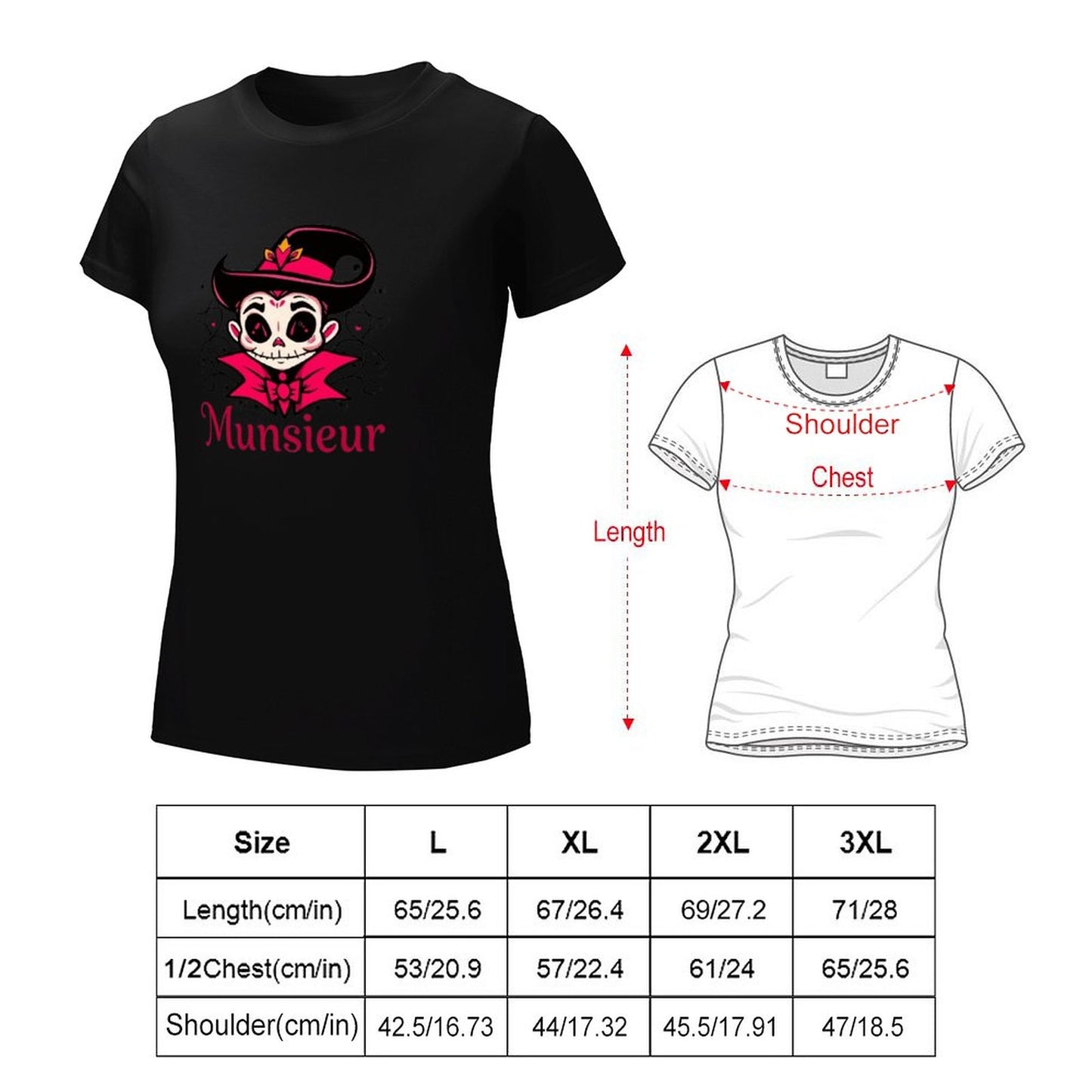 Women's Munsieur T-shirt Valentine's Day Collection "Count Lovie" Streetwear Fashion for Her