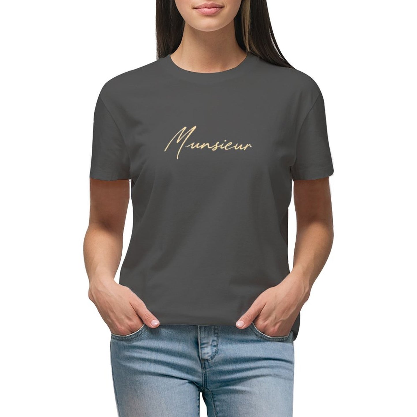 Women's Munsieur Brand T-shirt Comfortable Cotton Casual Streetwear