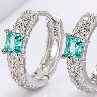 925 Sterling Silver Inlaid Zircon Earrings - Munsieur