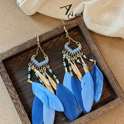 Alloy Rice Bead Dangle Earrings - Munsieur