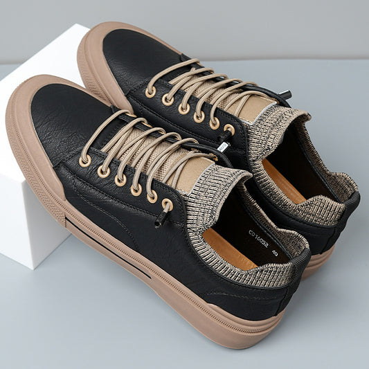 Men's Casual Leather Soft Sole Breathable Bean Shoes - Munsieur