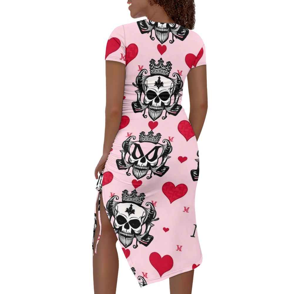 women's slit sheath dress