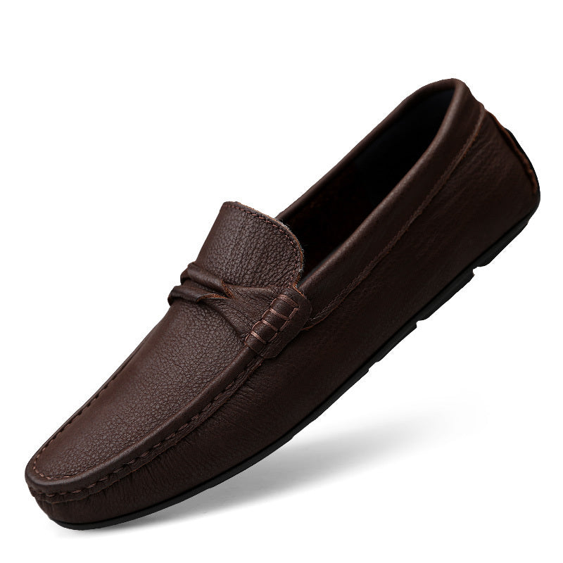 Men's Genuine Leather Loafer Peas Casual Shoes Men
