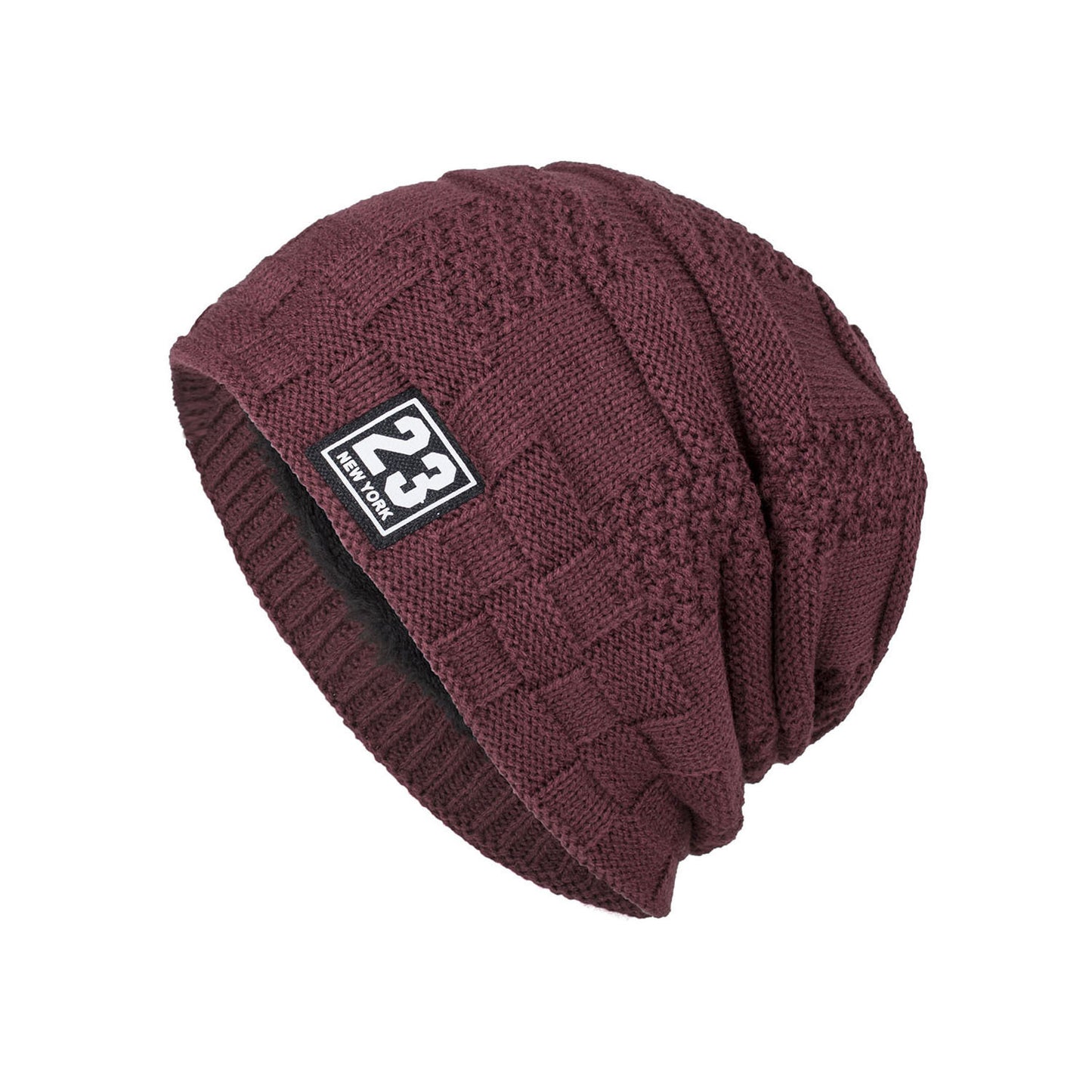 Women's Outdoor Warm Thickened Fleece Knitted Woolen Hat